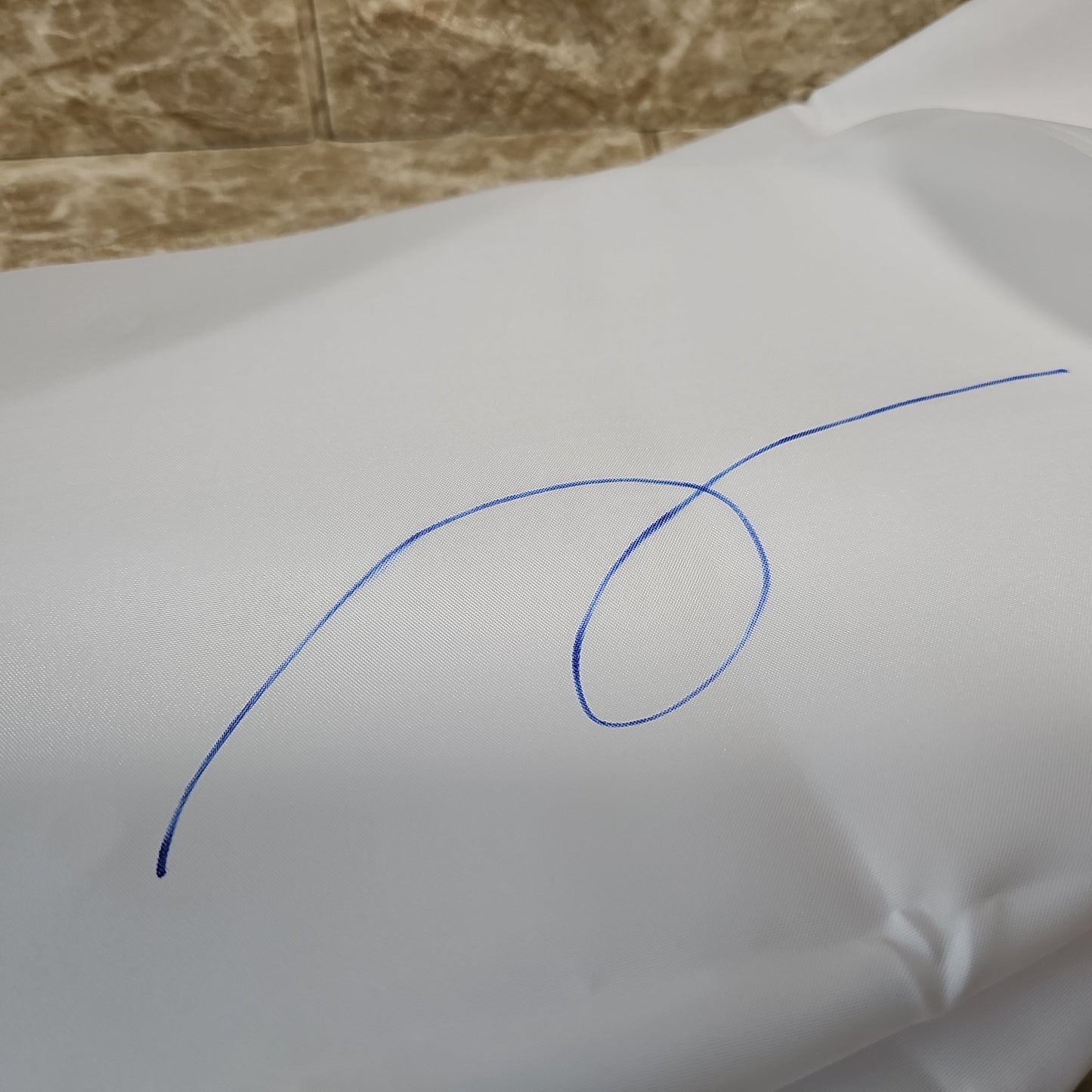 ハトメ付き 白生地 【60cm×180cm】 リボン付き