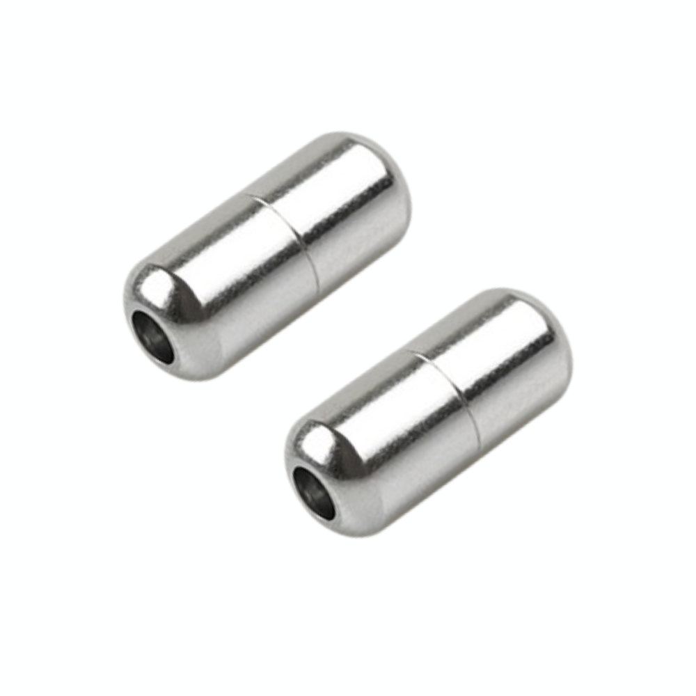 1足分（カプセル2個）カプセル 金具 PVCチャック袋付 靴ひも カラフル メタル パーツ カスタム 留め具 レースロック ねじ式 スクリュー ロック ジョイント ※ 靴紐なし