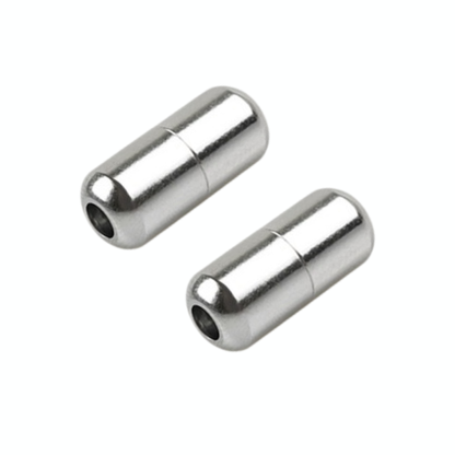 1足分（カプセル2個）カプセル 金具 PVCチャック袋付 靴ひも カラフル メタル パーツ カスタム 留め具 レースロック ねじ式 スクリュー ロック ジョイント ※ 靴紐なし