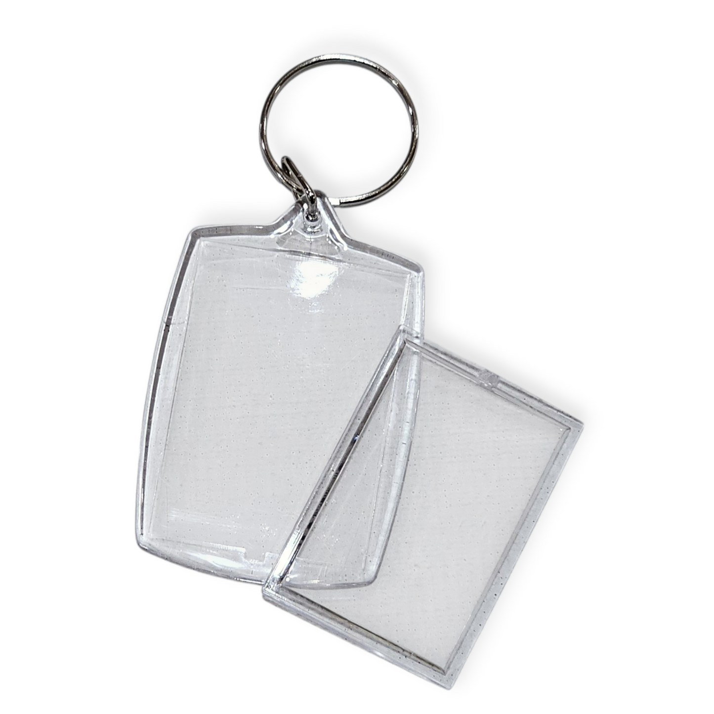 【いずれか10点】 パチッとフタをハメるだけ　クリアキーホルダー　スクエア　丸　ハート　長方形　四角