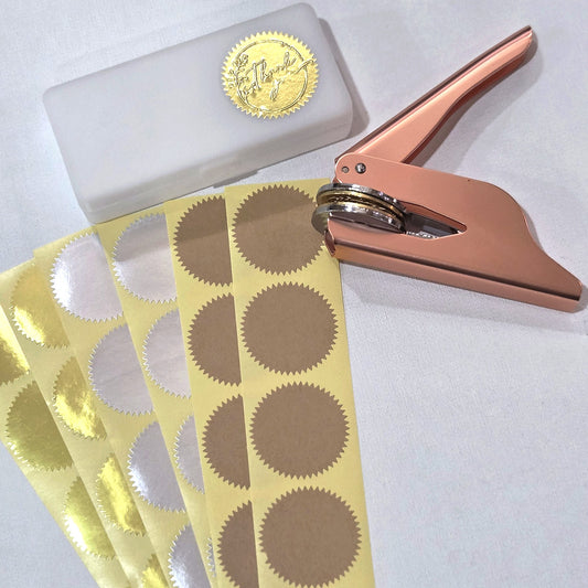 オーダーメイド オリジナル エンボッサー エンボス用シール付