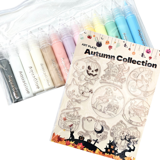 【アクアグルー13色付】 Autumn Collection  アートプレート オータムコレクション ハロウィン  Designed in Japan Halloween