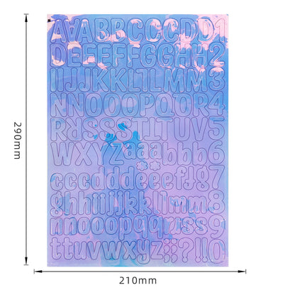 1シートの文字配置と寸法 210×290mm